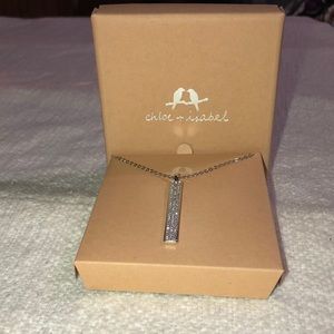 Chloe+Isabel pave bar necklace NWT